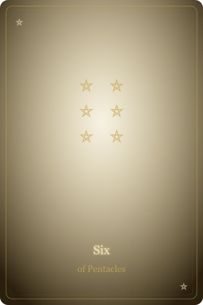 Six of Pentacles — Minor Arcana