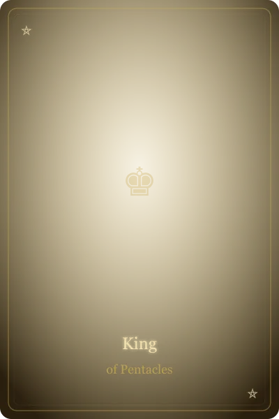 King of Pentacles — Minor Arcana